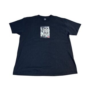 Obey Mens XL Black Graphic T-Shirt Andre the Giant Poster Print Streetwear Tee